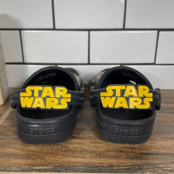 CROCS Classic Star Wars Clog Toddler Boys Size c4/5 Shoes Black Comfort Slip Ons - Picture 4 of 12
